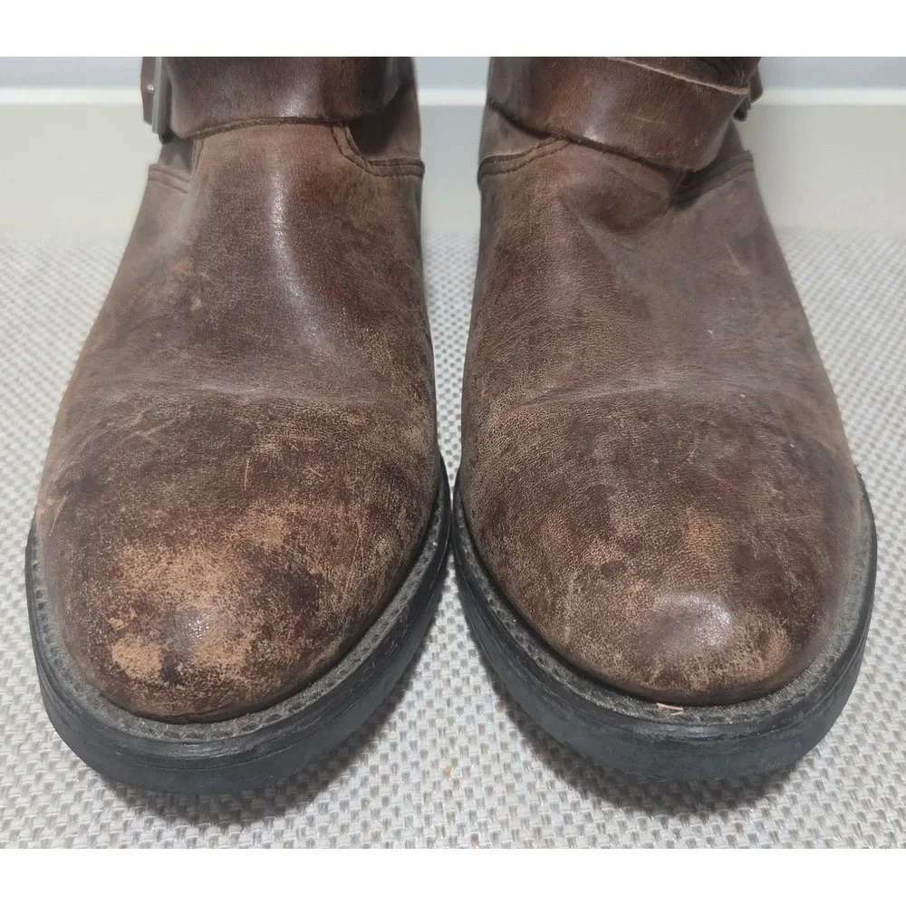 Vintage Harley Davidson Jerry Boots Mens Brown Flying Eagle 8631 10.5EE Wide